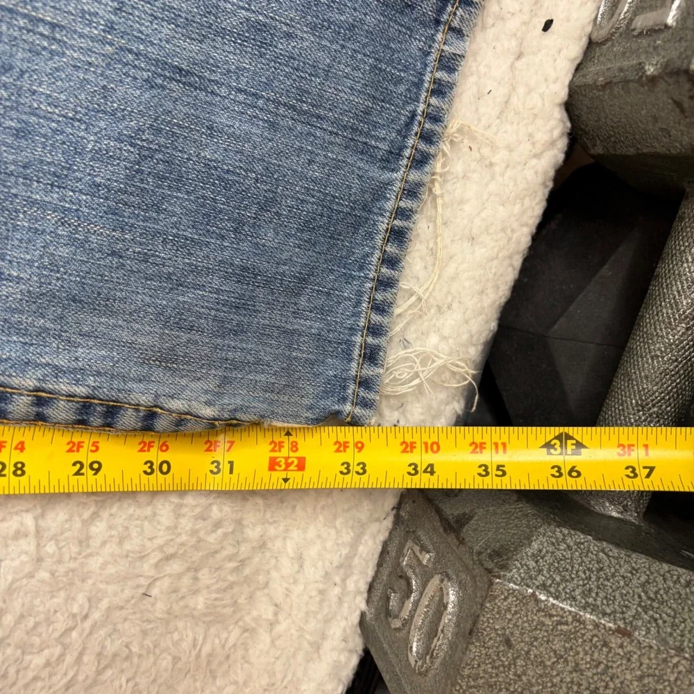 True Religion Bobby Straight Leg Jeans Mens 33x33 Blue Denim Made in USA